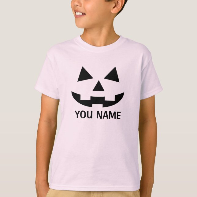T-shirt Citrouille Halloween personnalisé Jack-o'-lantern (Devant)