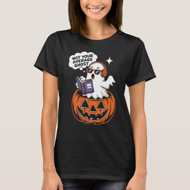 T-shirt Citrouille hanté (Devant)