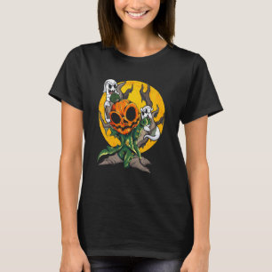 T-shirt Citrouille Head Ghost Boy Cette année Hallowee Éff