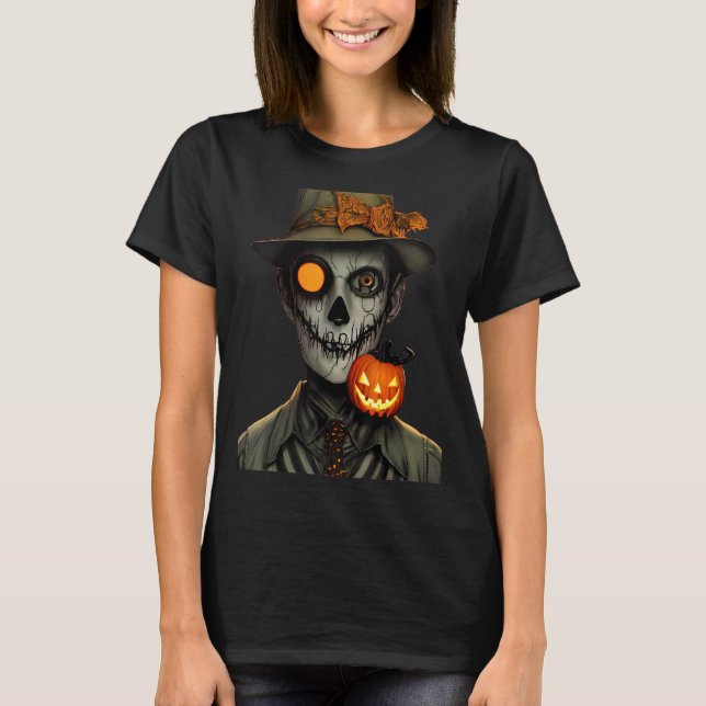 T-shirt Citrouille Head Ghost Boy Cette année Hallowee Éff (Devant)