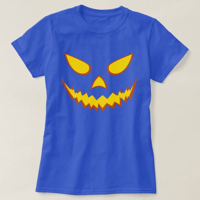 T-shirt Citrouille Jack-o'-lantern de la face d'Halloween  (Design devant)
