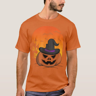 T-shirt Citrouille Jack-o'-lantern Scary Halloween Party P