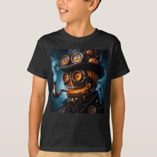 T-shirt Citrouille Jack-O-Lantern Steampunk Gothique Hallo
