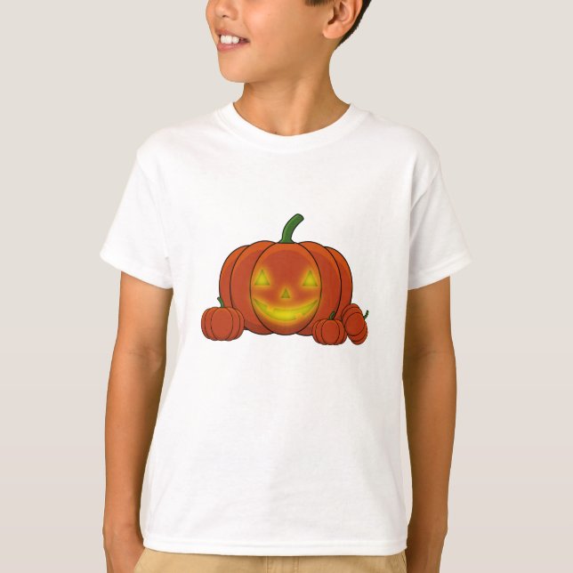 T-shirt Citrouille Jack-o-lanterne (Devant)