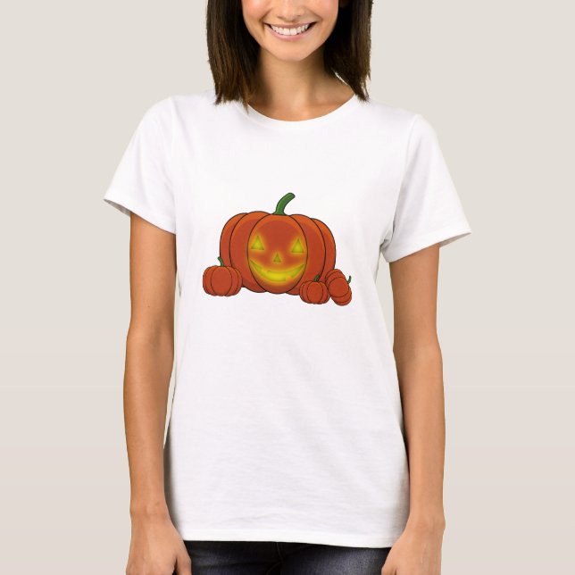 T-shirt Citrouille Jack-o-lanterne (Devant)