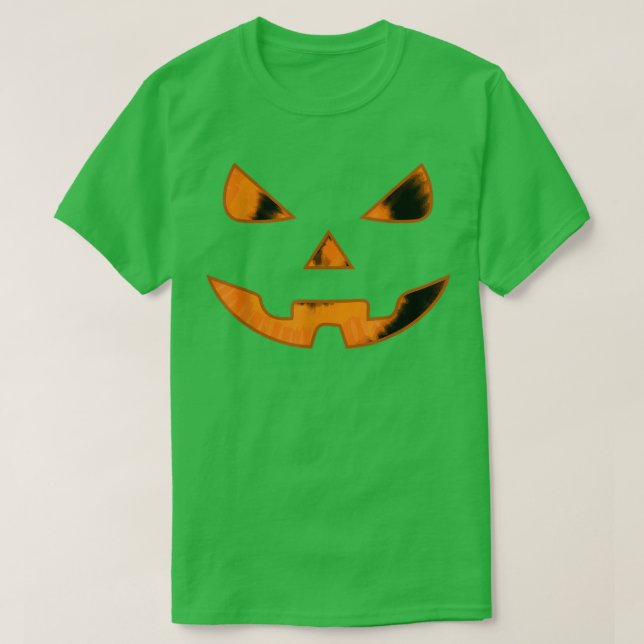 T-shirt Citrouille Jack O'Lantern Face, Mal Smile, Hallowe (Design devant)
