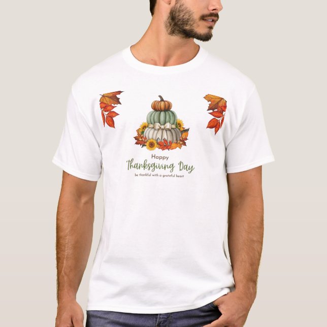 T-shirt Citrouille jour blanc (Devant)