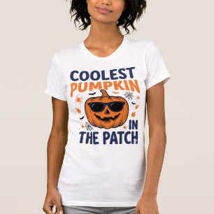 T-shirt Citrouille la plus cool du patch Halloween Shirt_1