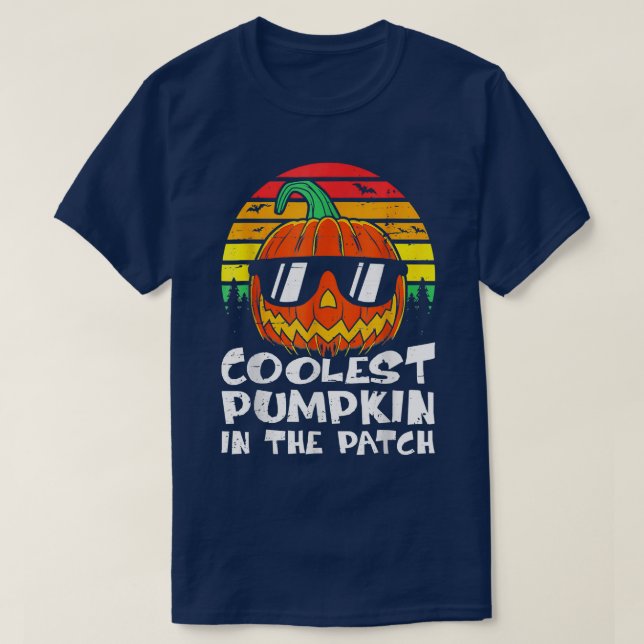 T-shirt Citrouille la plus cool du patch Halloween Toddler (Design devant)