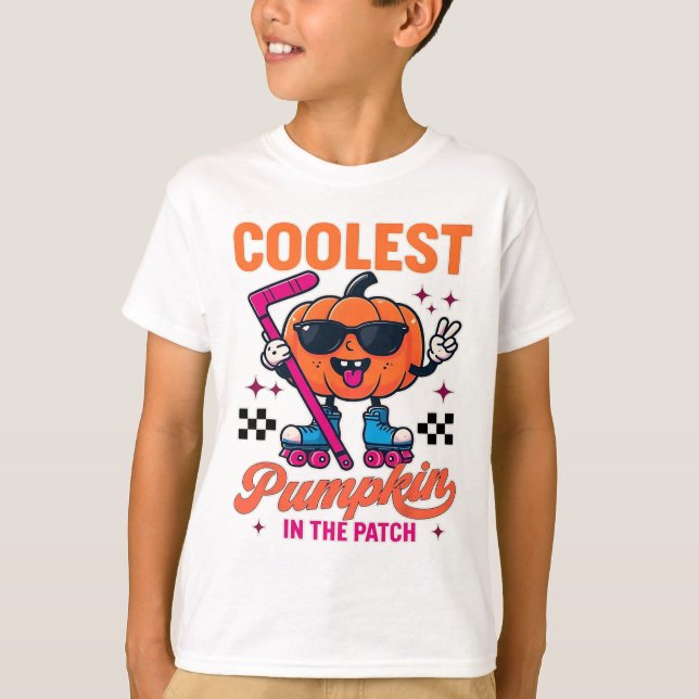 T-shirt Citrouille la plus cool du patch – plaisir de hock (Devant)