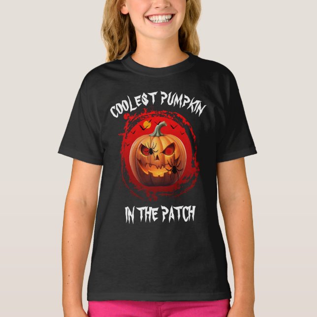 T-SHIRT CITROUILLE LA PLUS COOL DU PATCH SUR MESURE (Devant)