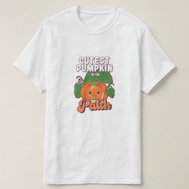 T-shirt citrouille la plus mignonne du jardin (Design devant)