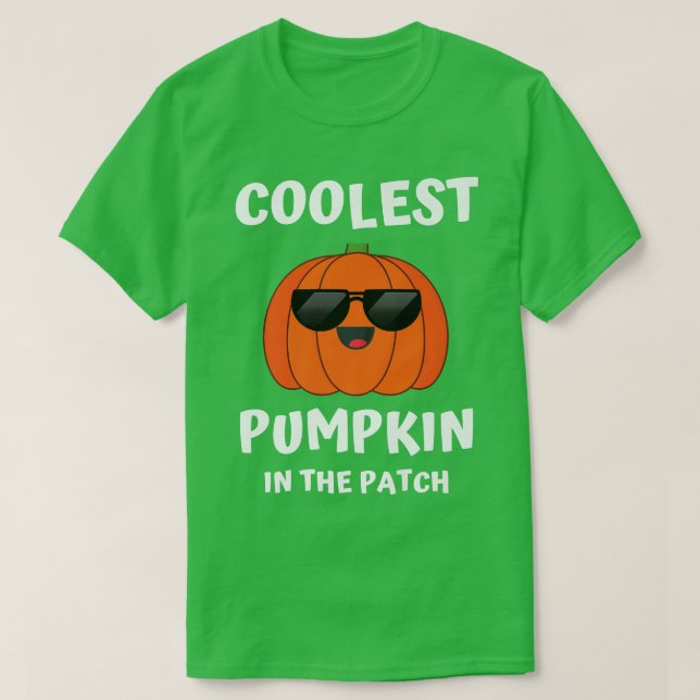 T-shirt Citrouille Le Plus Coolle Dans Le Patch Drôle Cool (Design devant)
