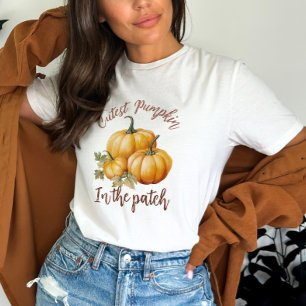 T-shirt Citrouille Le Plus Cutest Dans Le Patch