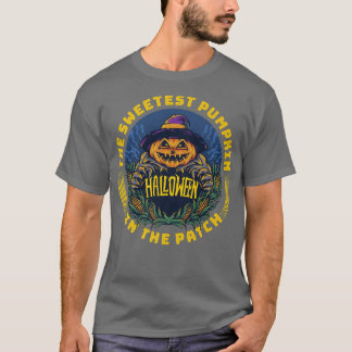 T-shirt Citrouille le plus doux dans le Patch Funny JackOL