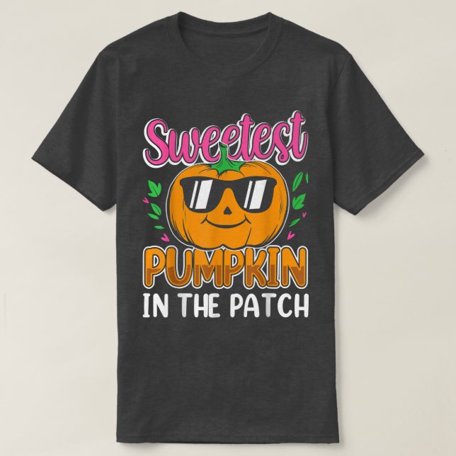 T-shirt Citrouille le plus doux dans le Patch HalloweenGar (Design devant)