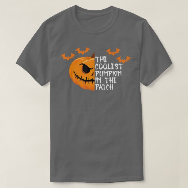 T-shirt Citrouille le plus frais dans le Patch Halloween F (Design devant)