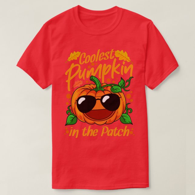 T-shirt Citrouille le plus froid dans le Patch Halloween2 (Design devant)