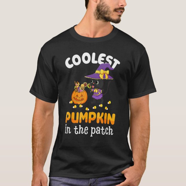 T-shirt Citrouille le plus froid dans le Patch Halloween G (Devant)