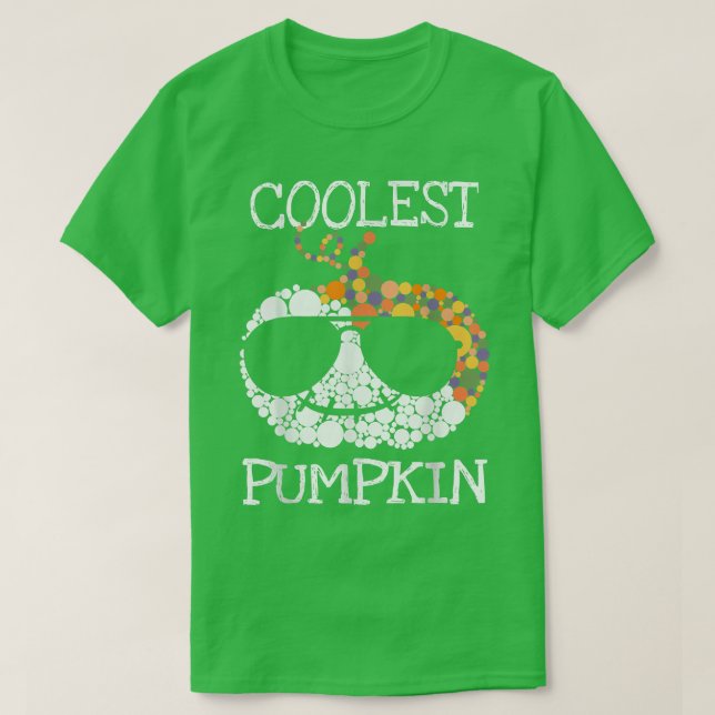 T-shirt Citrouille le plus froid Polka Dot Halloween Garço (Design devant)
