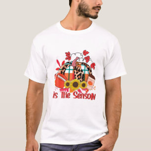 T-shirt Citrouille Leaf Latte Automne Thanksgiving Footbal