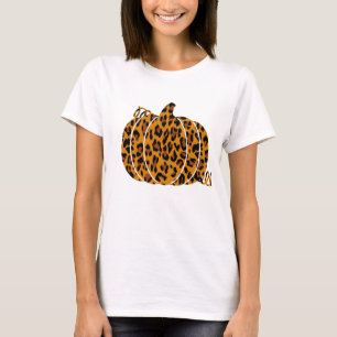 T-shirt Citrouille léopard / saison automnale