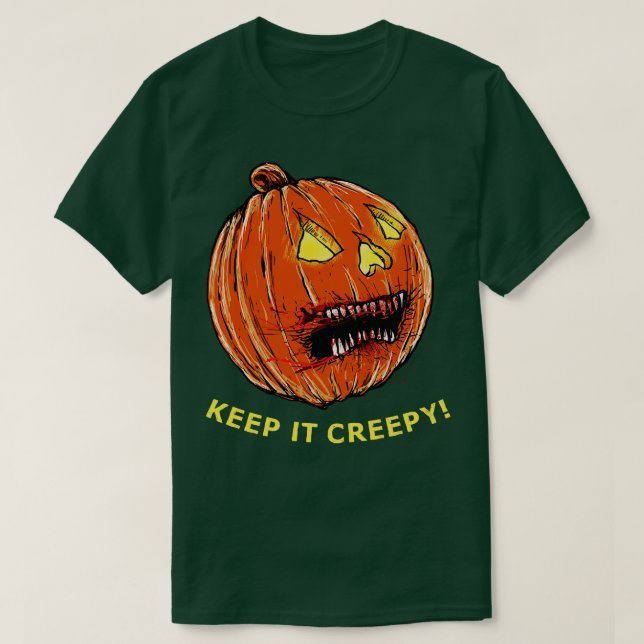 T-shirt Citrouille mal Gardez-le Déplaisant (Design devant)