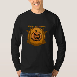 T-shirt Citrouille Maléfique Joyeux Halloween Arbre