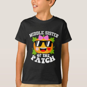 T-shirt Citrouille Middle Soeur Du Patch Funny Hallowee