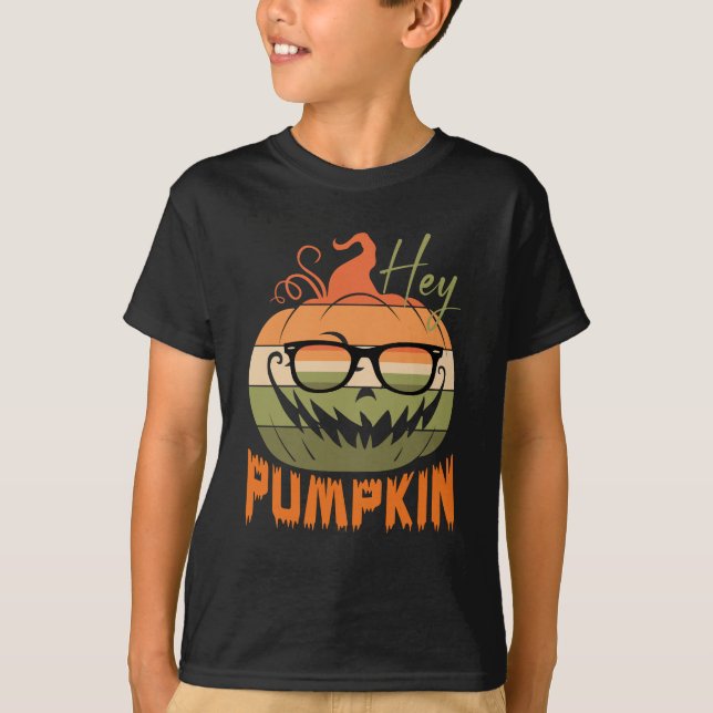 T-shirt citrouille mignon Halloween - hey design citrouill (Devant)