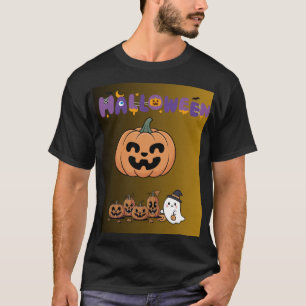 T-shirt Citrouille mignonne et fantôme amical Halloween