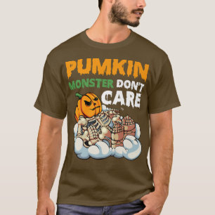 T-shirt Citrouille Monster Lazy Costume Halloween Drôle Sk