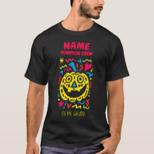 T-shirt Citrouille néon personnalisée Pop Art Halloween dr