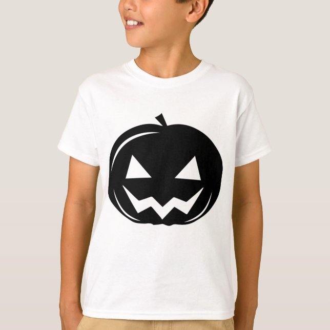 T-shirt Citrouille noir (Devant)