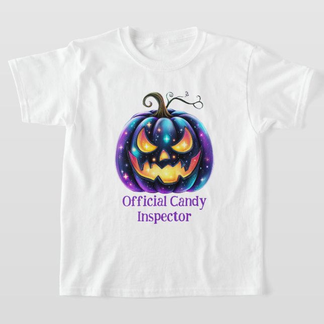 T-shirt Citrouille noire personnalisable Jack o'Lantern  (Poser)