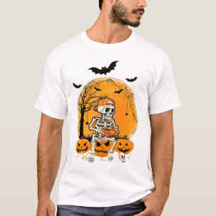 T-shirt Citrouille osseuse d'Halloween