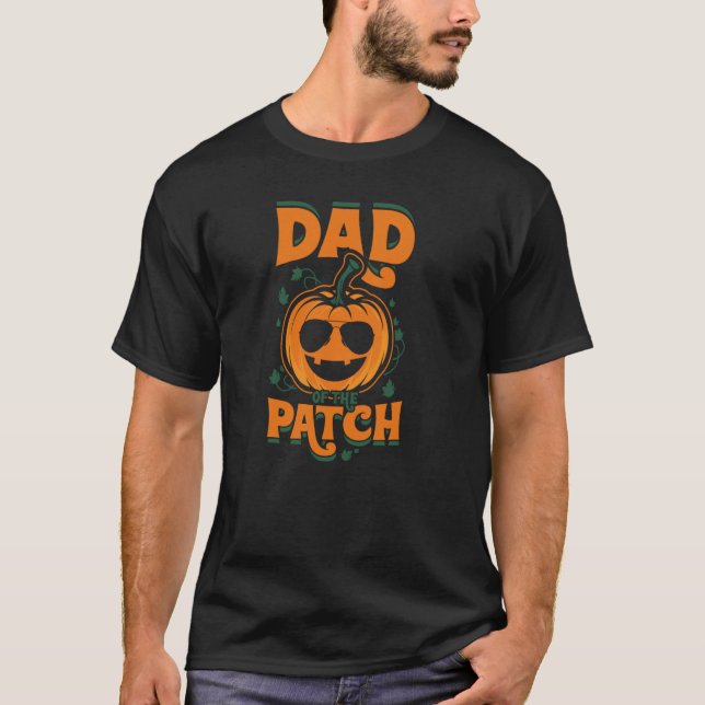 T-shirt Citrouille papa de la famille Patch coupe Hallowee (Devant)