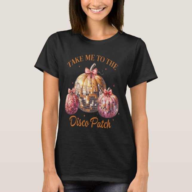 T-shirt Citrouille Patch Coquette Disco Ball Disco Patch A (Devant)