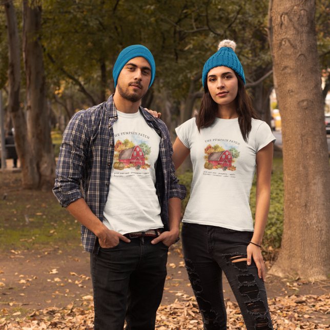 T-shirt Citrouille Patch Family Farm Rustic Grange Automne (Créateur téléchargé)