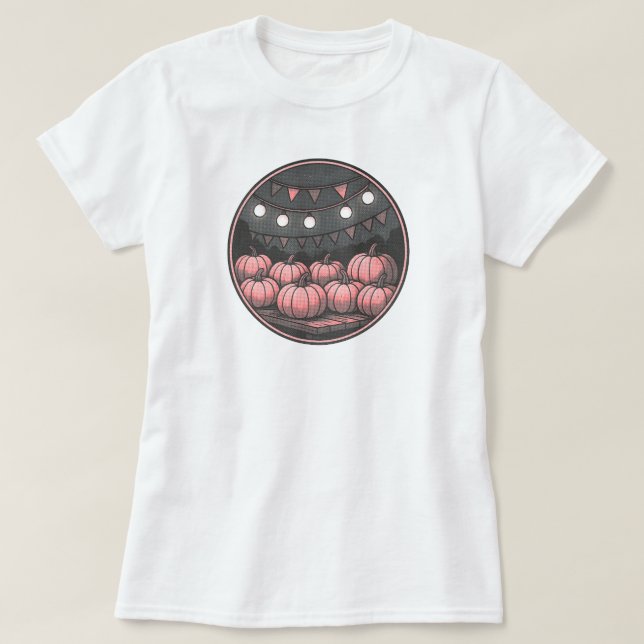 T-shirt Citrouille Patch - Fête agricole d'automne | BKANC (Design devant)