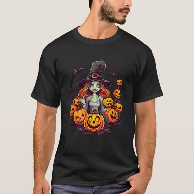 T-shirt Citrouille Patch Prowler Spooktacular Halloween Te (Devant)