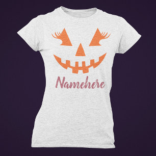 T-shirt Citrouille personnalisée Jack O Lantern Halloween 