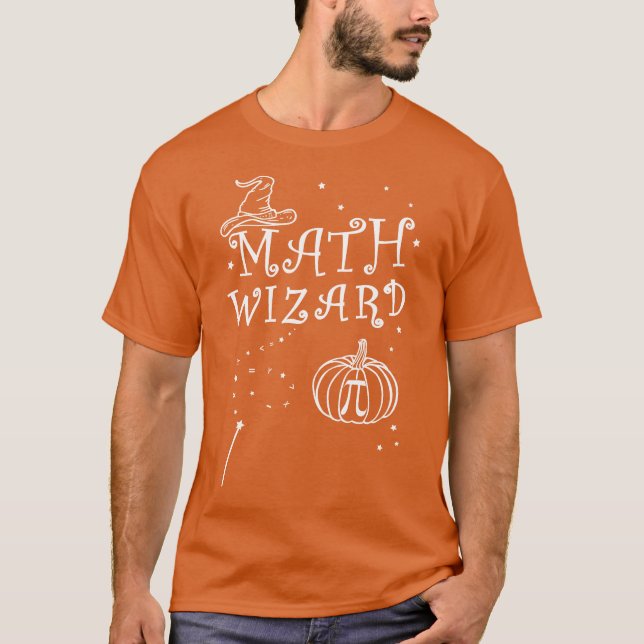 T-shirt Citrouille Pi Pie Wizard Casquette Math Enseignant (Devant)