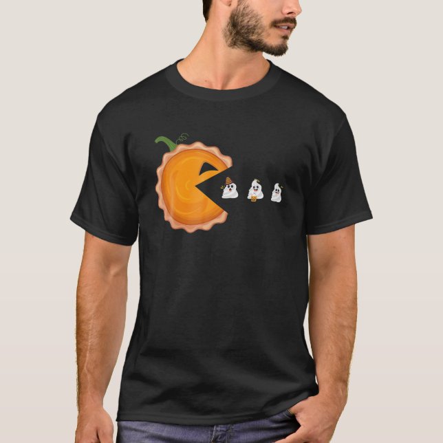 T-shirt Citrouille Pie Manger Crème Whiam Ghosts Halloween (Devant)