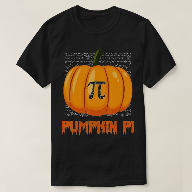 T-shirt Citrouille Pie Math Funny Halloween Thanksgiving P (Design devant)