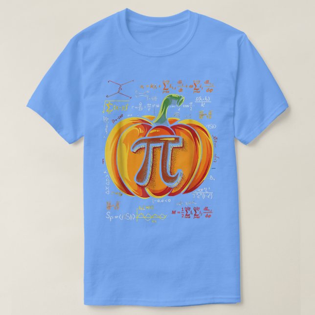 T-shirt Citrouille Pie Math Funny Halloween Thanksgiving P (Design devant)