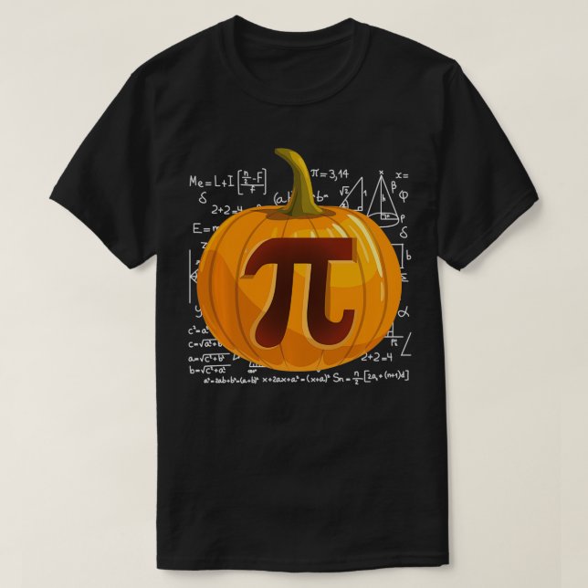 T-shirt Citrouille Pie Math Funny Halloween Thanksgiving P (Design devant)