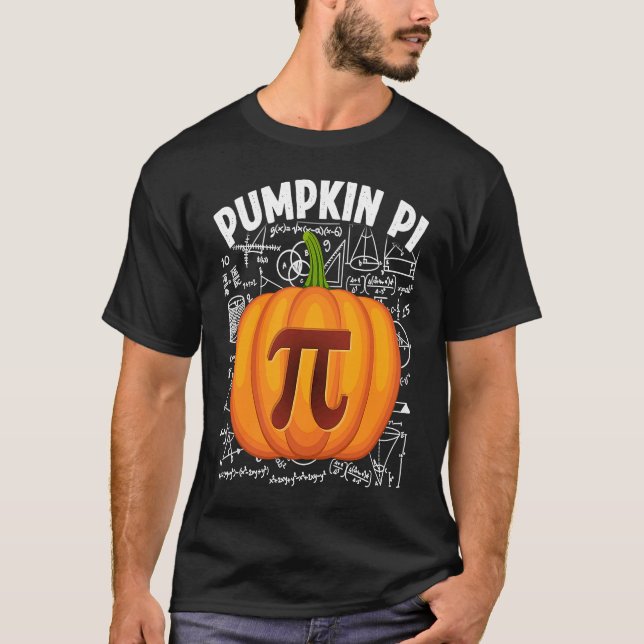T-shirt Citrouille Pie Math Thanksgiving Halloween Pi Day  (Devant)