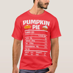 T-shirt Citrouille Pie Nutrition Factures Thanksgiving Mat