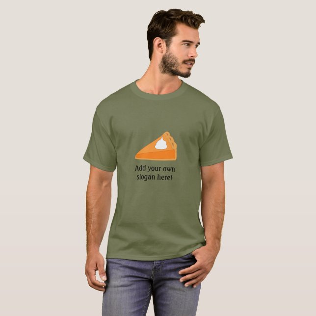 T-shirt Citrouille Pie : Slogan personnalisable (Devant entier)